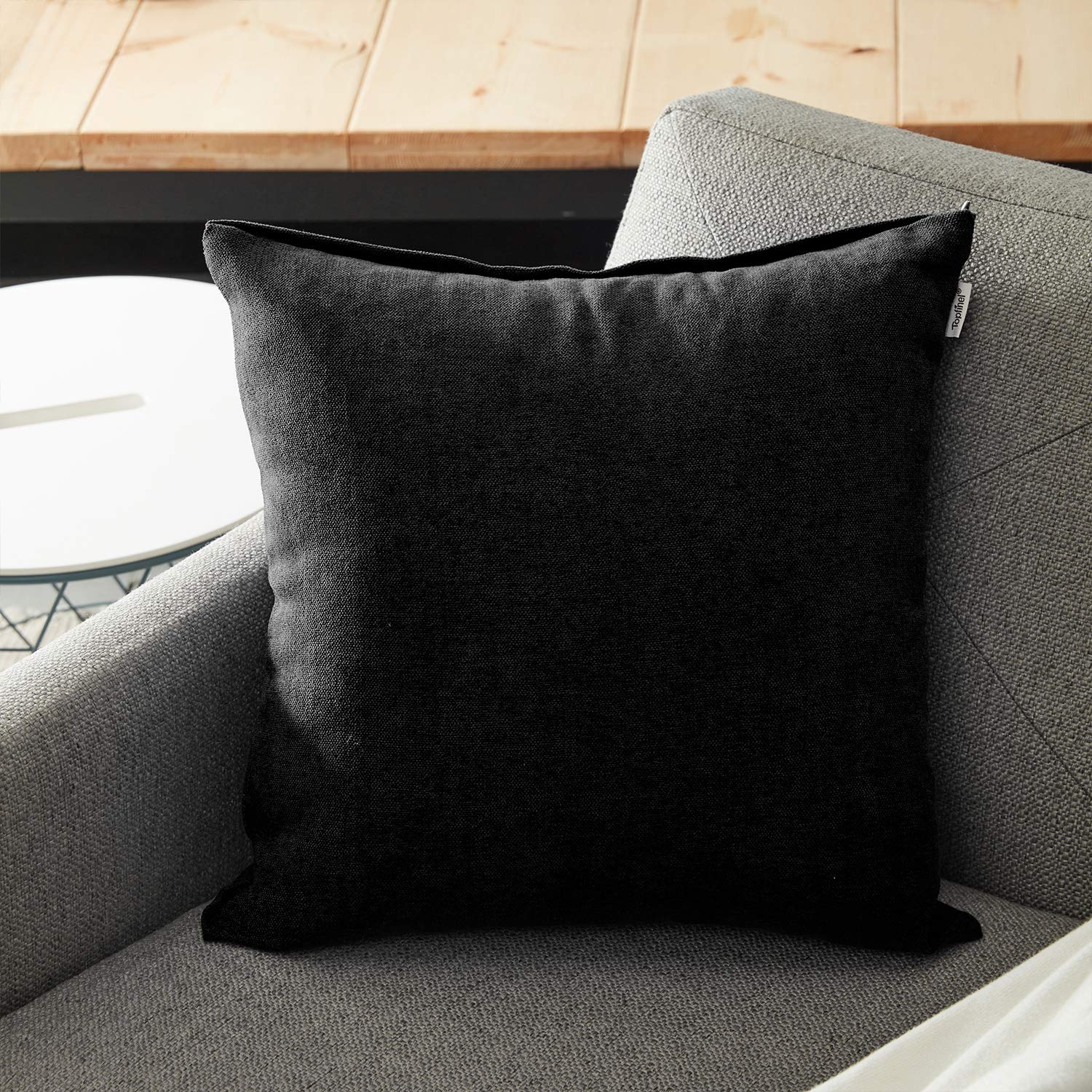 Topfinel ���å���󥫥С� ��ͥ�äݤ� 35X35CM �̲� ������� ���� ̵�� ���ե������� ���������С� �����ĥ��С� �֥�å� 2�����19����