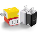 素直な虹 USB 充電器 USB コンセント 【4個セット PSE認証済】 ACアダプター 3ポート3.1A iPhone/Xperia/Samsung Galaxy/Android 等のUSB機器対応 (マルチカラー)