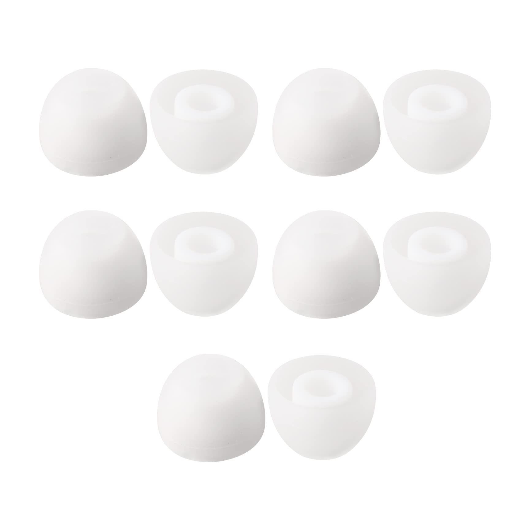 Yinyoo KBEAR 07 イヤーピース シリコンイヤホンパッド 重低音強化イヤホンキャップ 音質向上イヤーチップ柔らかい 滑り止め イヤホン ピース5ペア（M） イヤホンゴム (White*5ペア)