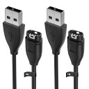 ガーミン用充電ケーブル 2本 1m スマートウォッチ充電器 急速充電 USB Fenix 5 5S 5X Plus、ForeAthlete 245/245 Mu...