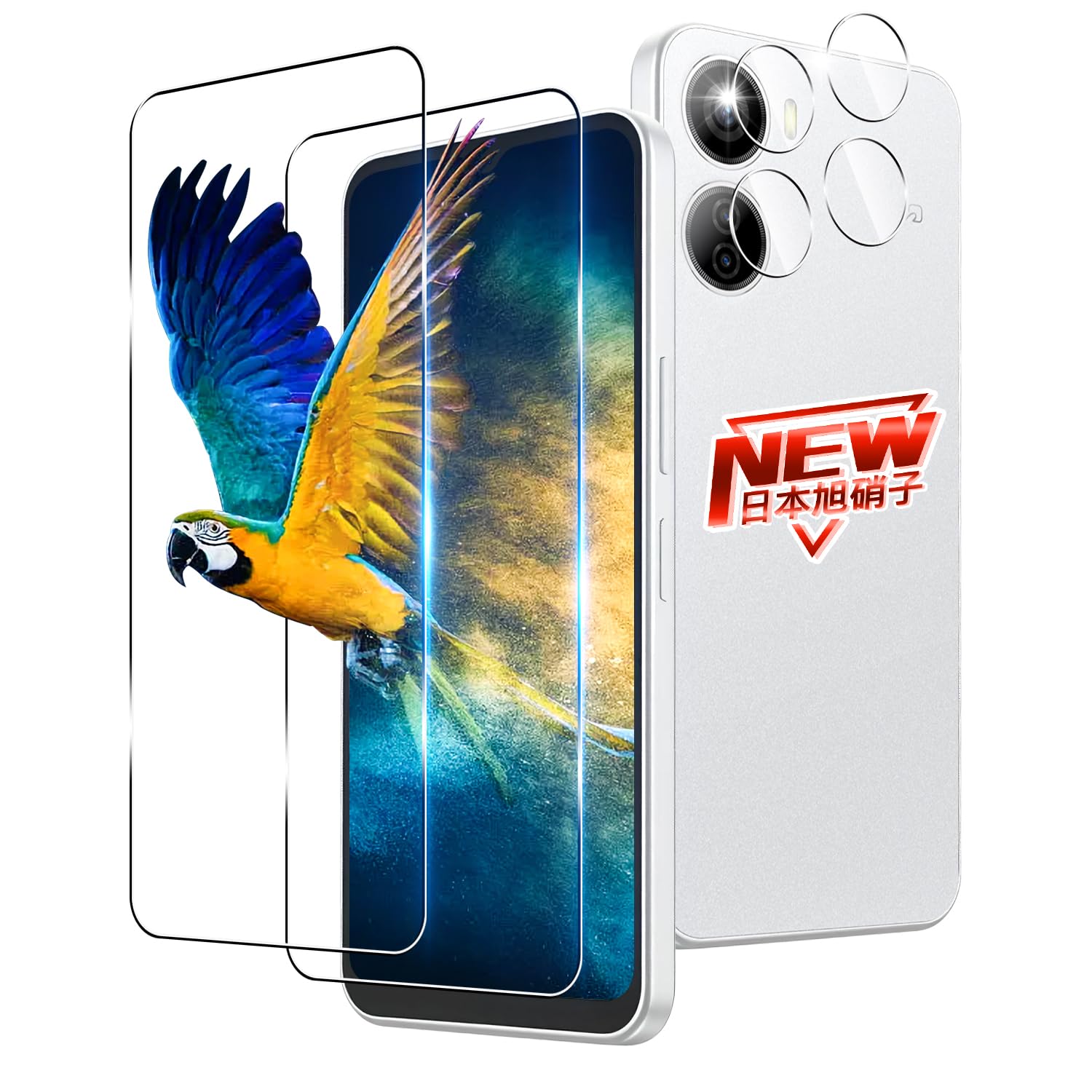 【2+2枚セット】 対応 ZTE Libero 5G IV ガラスフィルム 2枚 + レンズ保護フィルム 2枚 指紋認証 対応 Libero 5G IV A302ZT フィルム 強化ガラスフィルム ケース 【 硬度9H 日本旭硝子製 】 対応 ZTE Libero 5G IV 保護フィルム キズ防止 耐衝撃 飛散防止 全面保護 3D T