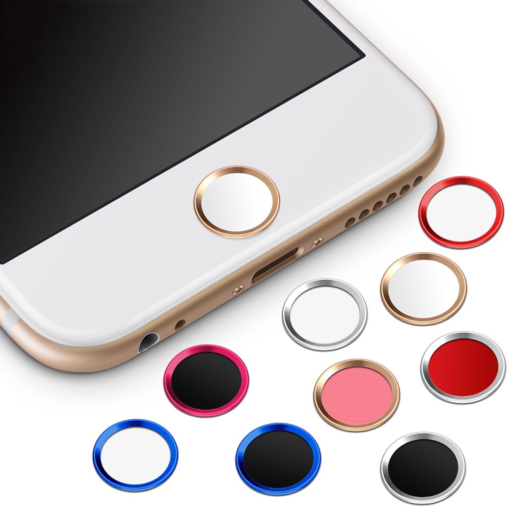 THRSparkleのホームボタンシール Sakulaya 指紋認証可能 iPhone SE iPhone8 Plus iPhone7 iPad pro iPad miniなど対応 ホームボタンシール（シルバーフレーム/ホワイト)｜アングル3