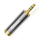 6.35mm→3.5mm変換プラグ、RIKSOIN(1個セット)ステレオミニプラグ(メス)→ステレオ標準プラグ(オス)イヤホンプラグジャック変換、24K金メッキ...