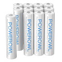Powerowl単4形充電式ニッケル水素電池12個セット 大容量 自然放電抑制 環境保護 電池収納(1000mAh、約1200回循環使用可能)