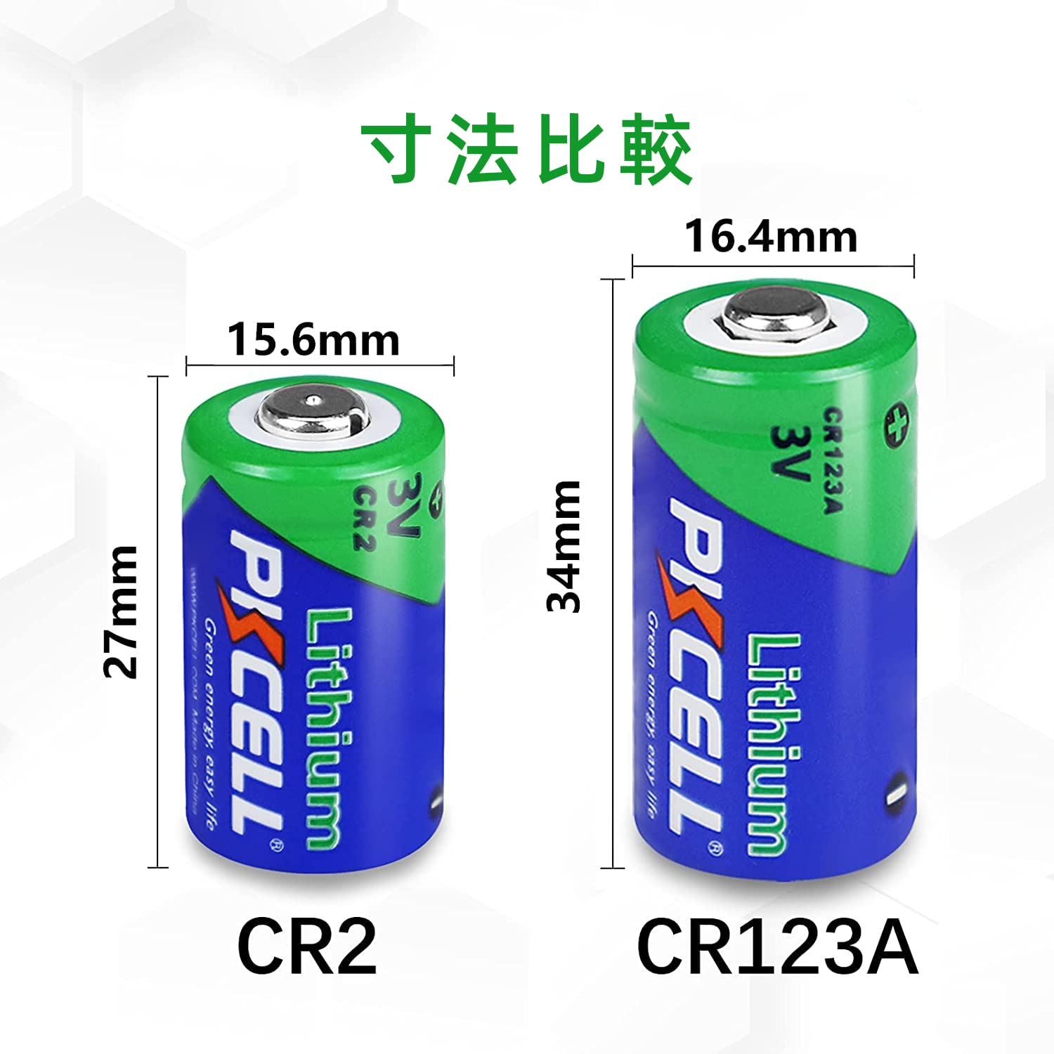 PKCELL カメラ用 CR2 3vリチウム電池12個 ハイパワーリチウム電池 [CR15H270交換]