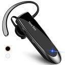 New bee Bluetooth イヤホン 片耳 ブルートゥースイヤホン 耳掛け式 マイク内蔵 ハンズフリー通話 260mAh大容量バッテリー 24時間連続使用 1440時間スタンバイ 左右耳兼用 SIRI対応/CVC6.0ノイズキャンセリング 軽量 快適装着 運転/在宅勤務/テレワーク/LINEチャット/zo(2)