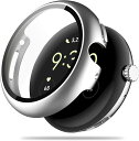 Google Pixel Watch 2/Pixel Watch 1 用 ケース 保護 ガラスフィルム 一体型 PC+TPE材質 二重構造 全面保護 超薄型 高耐久 装着簡単 耐衝撃 対応 Google Pixel Watch 2/1保護ケース 高透過率 指紋防止 傷防止 グーグルピクセルウォッチ カバー (銀)