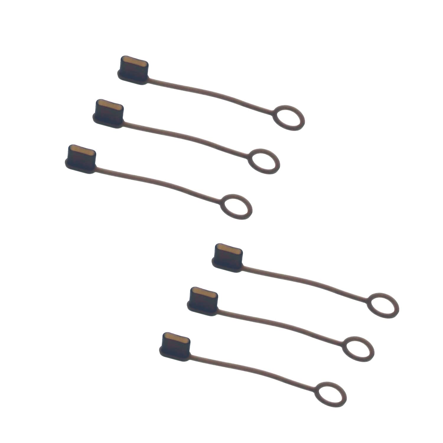 monofive USB Type-C(オス)用 保護カバーキャップ 脱落防止ソフト 6個入 黒(半透明) MF-SUSBC5-6B