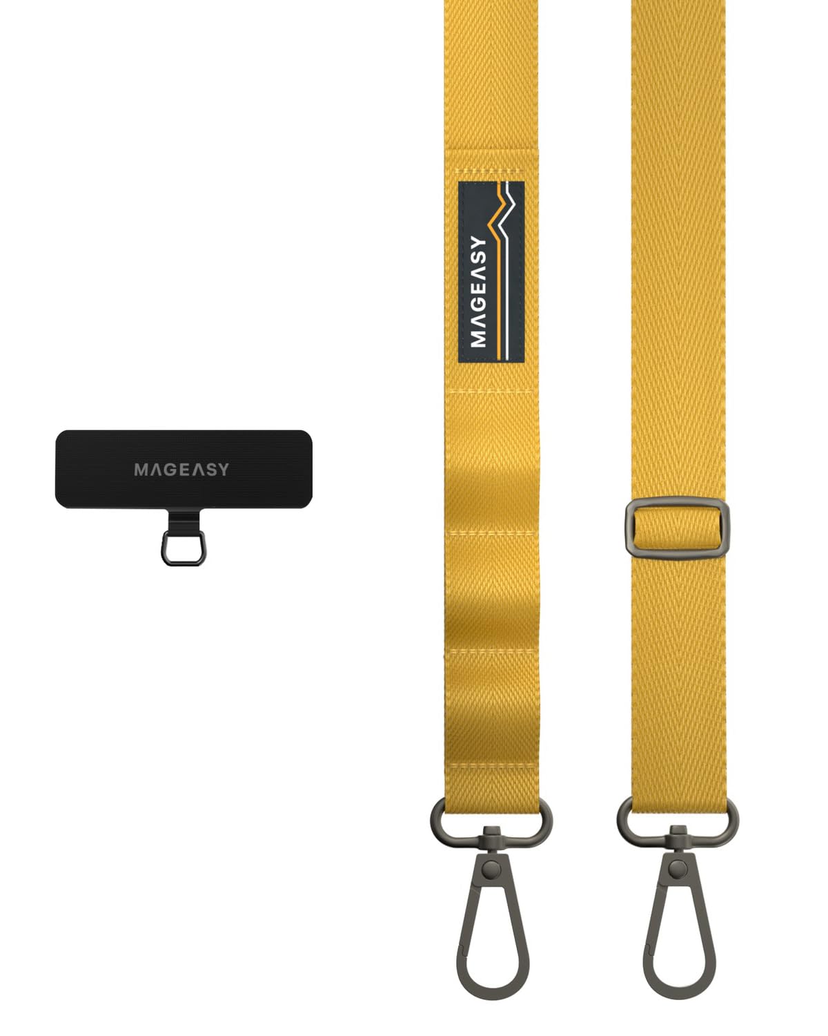 [MagEasy] スマホショルダー 斜めがけ/首掛け/肩掛け 太め スマホストラップ 長さ調節 可能 (ストラッ..