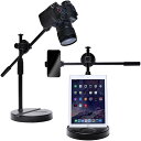 MERSHEART スマホスタンド 俯瞰撮影 真上から撮影 スマホ撮影 タブレットスタンド 一眼レフ プロジェクター WEBカメラ 耐荷重500g~5kg ライブ配信 YouTube 卓上 影なし iPhone (60cm)
