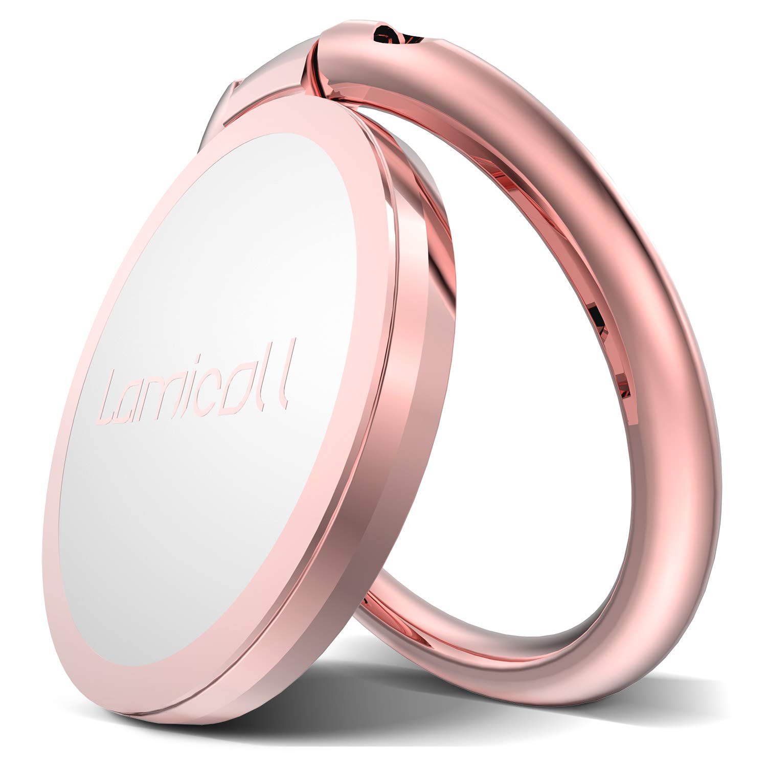 Lomicall スマホリング 4mm 薄い 180度 360度回転式 携帯電話 指輪型 ホールドリングスタンド 機能 フ..