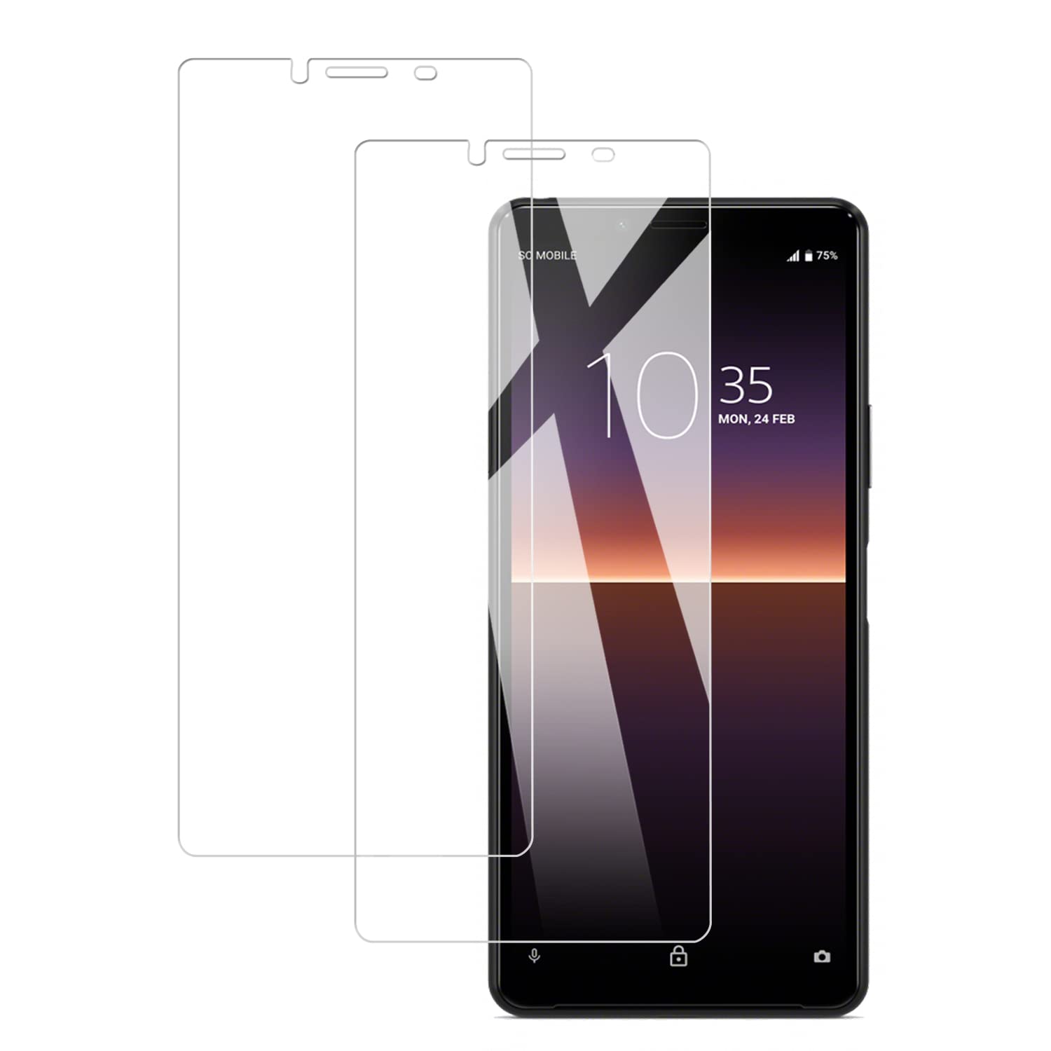 乐天商城 - 【2枚セット】KPNS 日本素材製 強化ガラス Xperia 10 II SO-41A SOV43 用 ガラスフィルム 旭硝子製 の強化ガラス カバー 保護フィルム