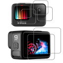 【2枚セット】For Gopro Hero 12 Gopro Hero 11 GoPro hero10 HERO9 Black 用 ガラスフィルム 強化ガラス ...