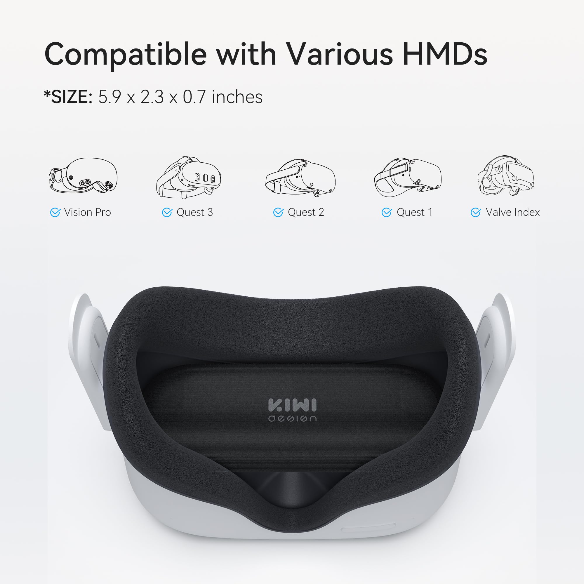 KIWI design レンズ保護カバー Vision Pro Quest 3/2/1用 Rift S、Valve Index、Pico 4 和 HP Reverb G2に対応 しっかり保護 簡単装着 傷・汚れ防止