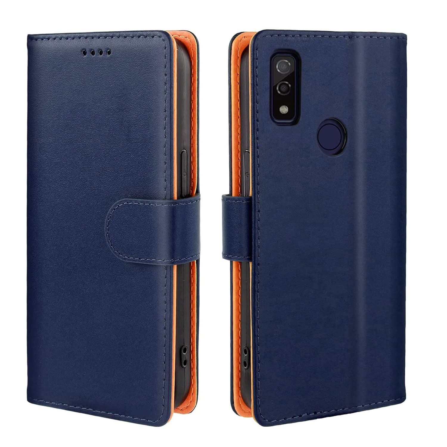 Arrows We F-51B ケース 手帳型 Arrows We 手帳 F-51B 手帳型ケース おしゃれ FCG01 ケース 手帳型 携帯カバー レザー 耐衝撃 耐摩擦 全面保護 マグネット式 カード収納 スタンド機能 手触りが良い 人気 上質 (Fujitsu Arrows We F-51B FCG01対応) ブルー