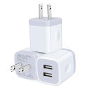 Hootek USB充電器 2ポート USB コンセント ACアダプター【2.1A急速充電/PSE認証/3個セット/コンパクト】 USB電源アダプタ アイフォン 充電器 アンドロイド 充電器 スマホ 充電器 携帯充電器 Phone11/11Pro/11Pro Max/X/Xs/Xr/8/8plus/SE/iPad、Galaxy、HuaWei、などphon