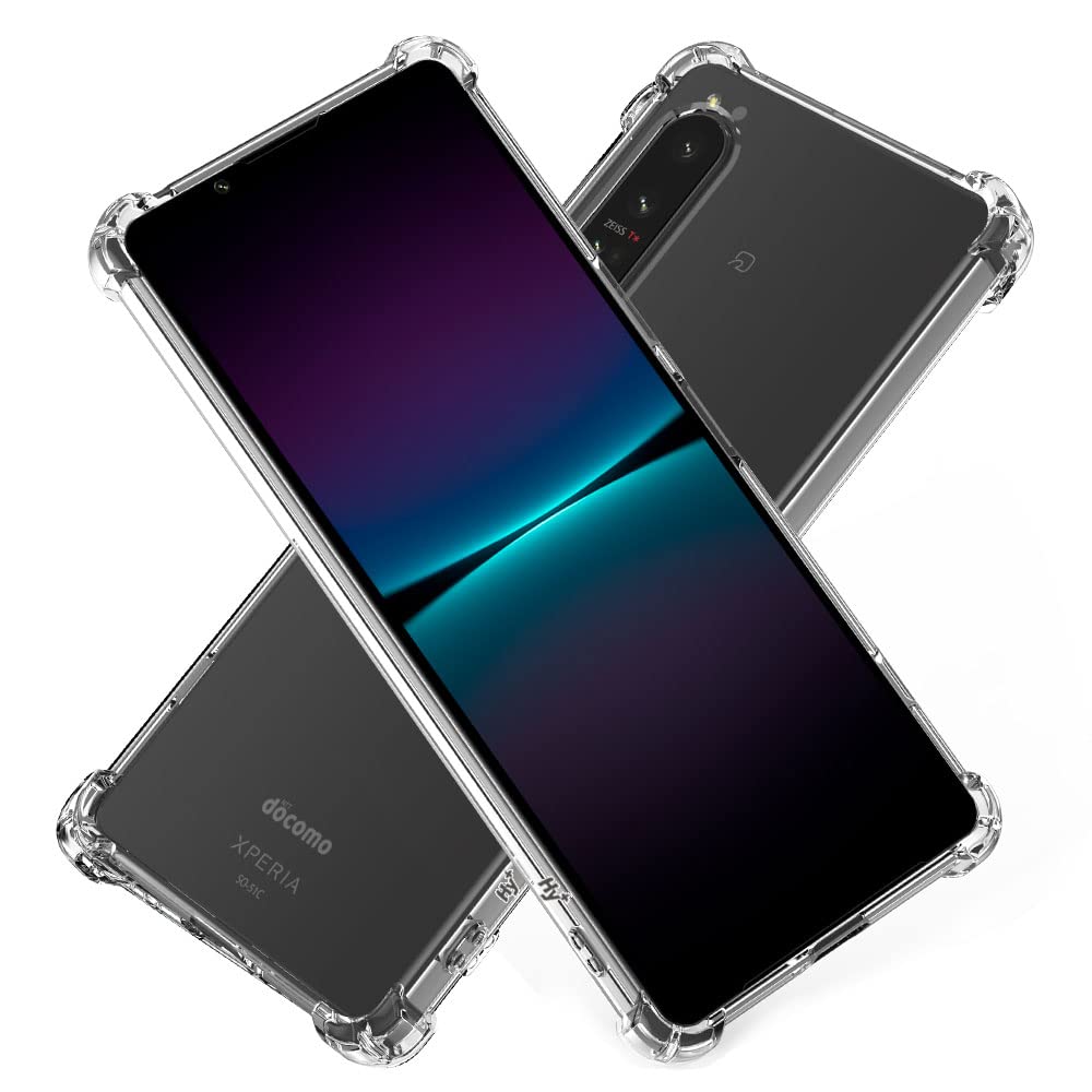 Rakuten - Hy+ Xperia1 IV 耐衝撃 ケース SO-51C SOG06 A201SO XQ-CT44 カバー ストラップホール 米軍MIL規格 クリア 衝撃吸収ポケット内蔵 TPU ケース