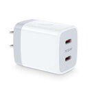 Hootek 急速充電器 Type-C 25W(USB PD 充電器 USB-C 2ポート)/PPS&PD対応/PSE認証 ACアダプター USB コンセント タイプC 充電器 iphone16 充電器 アイフォン アンドロイド 充電器 スマホ 携帯充電器 iPhone 16シリーズ、Galaxy S24、iPad Pro/Mini/Air、Pixel7その他USB
