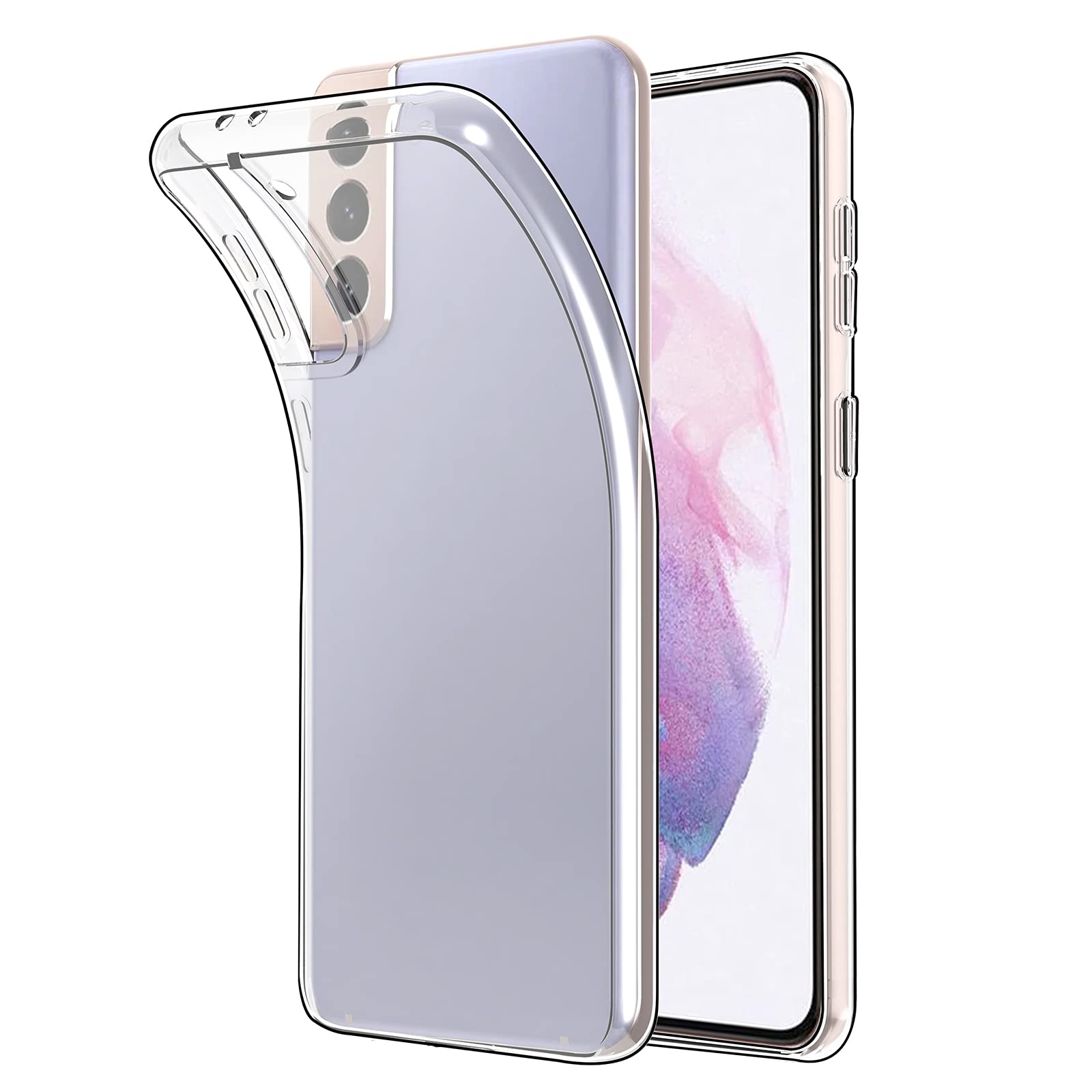 Rakuten - Hianjoo Galaxy S21 5G 対応 ケース [SC-51B/SCG09], シリコン ソフト 透明 TPU 超薄型 軽量 落下防止 衝撃吸収 擦り傷防止 Samsung Galaxy S21 5G 用 クリアケース