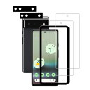 HKKAIS pixel 6a ガラスフィルム【2+2 枚セット】指紋認証 ガイド枠付き日本製硝子採用 Google Pixel 6a 用 ガラスフィルム カメ...