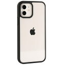DDBE iphone12 ケース 人気 透明バックカバー シンプル アイフォン ケース (ブラック, iphone 12/12Pro)