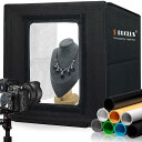 DUCLUS 撮影ボックス 40cm 撮影ブース 折りたたみ、Light Box 簡易 写真スタジオ 調光可能な160個のLEDライト、6色背景 商品撮影用キッ...