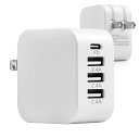 Besince 【PSE認証済】充電器 Type-C 30W 4ポート USB-A 急速充電器 PD 4台同時 スマホ充電器 Quick Charge ACアダプター 超コンパクト 折畳式プラグ PD充電器 USB急速充電器 複数充電 同時充電 アダプタ