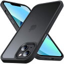 Anqrp iPhone 13 mini 用 ケース 半透明 米軍MIL規格 耐衝撃 マット感ケース 黄ばみ無し ストラップホール付き スマホケース アイフォン13 ミニ 対応 薄い カバー 5.4インチ 「ブラック」