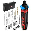 CVVITOO 電動 ドライバー 3.6VコードレスドライバーUSB Type-C充電式ドライバーキットトルク6N.m、11個のスクリュードライバービット3個の...