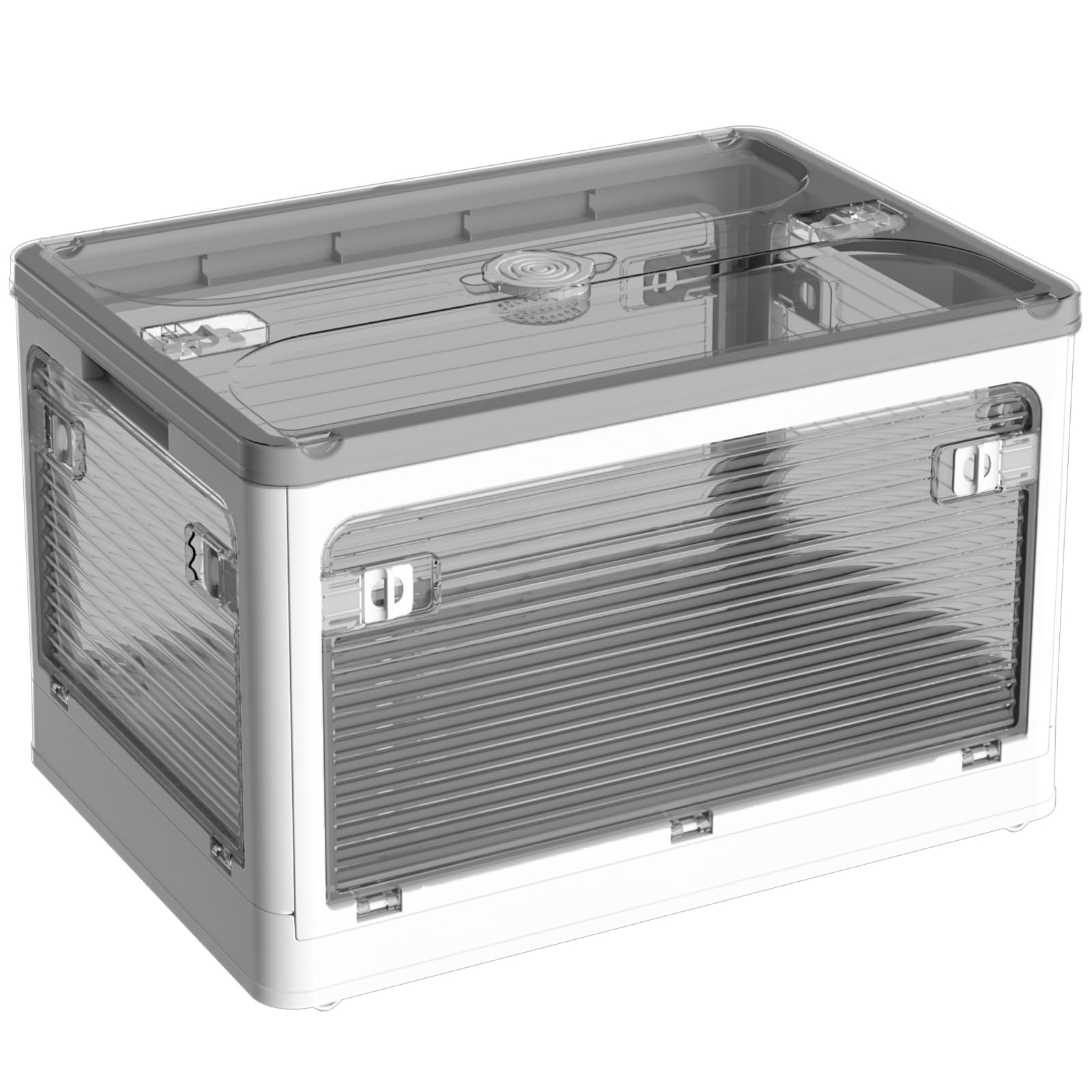 X XUNTAO【収納ボックス 折りたたみ】蓋付き 積み重ね 全方向から取り出せる 収納ケース 衣類 布団 小物 収納 折り畳み コンテナ ボックス 大型 プラスチック キャスター付き おしゃれ 組立簡単 防塵 防カビ 防湿 無臭 透明 厚み 強い耐荷重 大容量 家庭用 車用 複数のサ