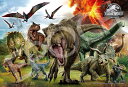 エポック社 100ラージピース ジグソーパズル ジュラシックワールド ダイナソー・アタック (26×38cm) 26-901s のり付き ヘラ付き 点数券付き ...