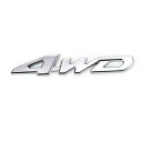 YFFSFDC 汎用 ステッカー 両面テープ付 簡単貼り付け 3D 立体スッテカー エンブレム 4WD 金属 カー用品 アクセサリー 装飾 車 プレゼント シル...