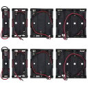 単3電池用 電池ケース 8個セット 1.5V 電池ボックス 1本 2本 3本 4本 単3電池ボックス リード線付き バッテリーケース バッテリーボックス 電池ホルダー(4)