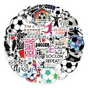 YFFSFDC 50枚 サッカーステッカー セット アウトドア サッカーシール サッカー防水シール おしゃれ DIYステッカー ステッカーパック、デカール、スーツケース 車/自転車/バイク/ヘルメット/パソコン/スノーボードに適用