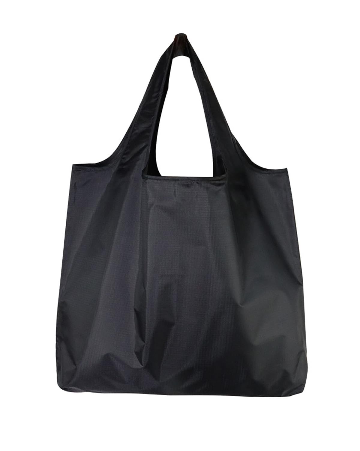 [YFFSFDC] エコバッグ 買い物バッグ 折りたたみ 大容量 収納簡単 軽量 コンパクト 防水素材 コンビニバッグ ショッピングバッグ 洗濯可能 繰り返し使える 携帯便利 大袋（ブラック）