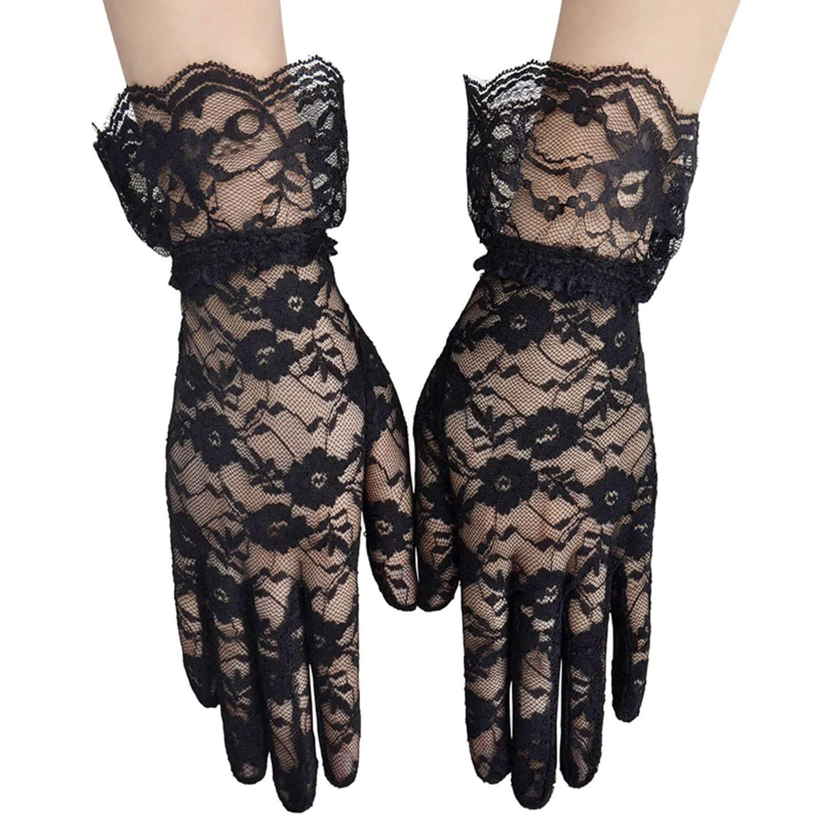 [YFFSFDC] グローブ UVカット手袋 レディース レース ショート 滑り止め 紫外線対策 日焼け止め グロー..