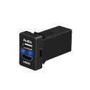 【YFFSFDC】 USB入力ポート&HDMI入力ポート オーディオ中継 オーディオパーツ スイッチホールパネル カーUSBポート 音楽 写真 ナビ連携 スイッチパネル ブルーLED点灯 約33mm×22mm (トクトヨ)Tokutoyo,USB + HDMI 増設キット/トヨタ 汎用 Aタイプ/スマホ 映像 接続ポ