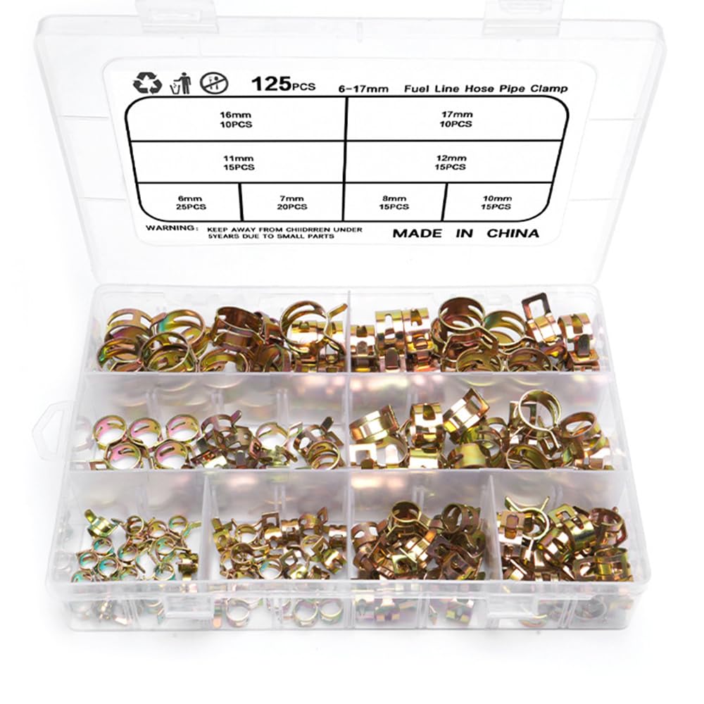 YFFSFDC ホースクランプ ワンタッチホースクランプ スプリングクランプホースバンドクリップ 金属鋼製 ..