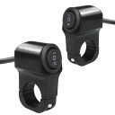 YFFSFDC バイク スイッチ 防水 12V 22mm ヘッドライトフォグスポットライト ハンドルスイッチ 取付け 簡単 ハンドルバーオートバイク用 2個入り (ON/OFF/ON) 2個)