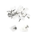YFFSFDC プラスチックアングルブラケット アングル 背板止め l型アングル 止め金具 ネジが付き プラスチック製コネクタ ホワイト コーナーブレース クロ...