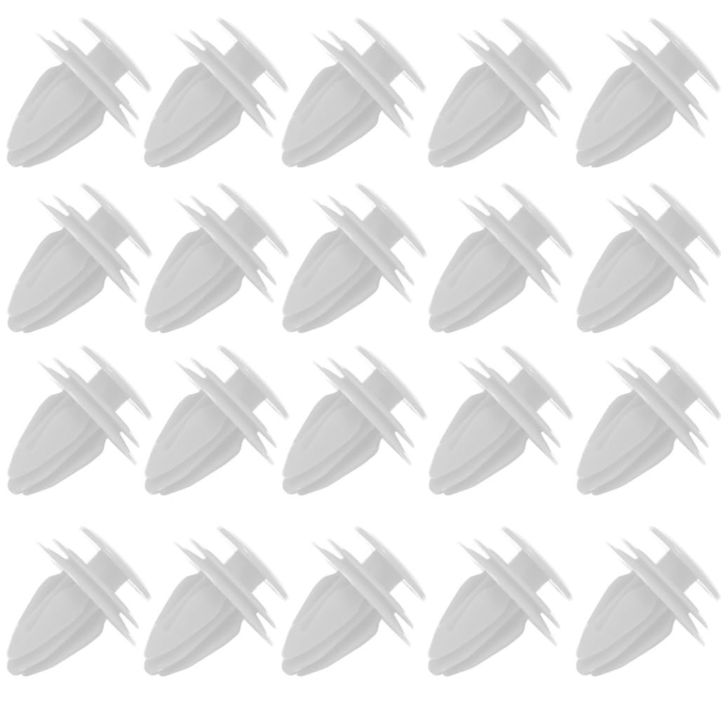 YFFSFDC 自動車用リベット 内装クリップ クリップ ナイロン バンパー クリップ マツダ/トヨタ/スズキに対応 (白 20個)