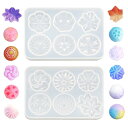 YFFSFDC シリコンモールド 2個セット 和菓子形 花 葉 レジン型 12種類 抜き型 DIY 手芸 ハンドメイド 手作り アクセサリー かわいい