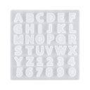 YFFSFDC シリコンモールド アルファベット 数字 レジン型 アクセサリー パーツ シリコン レジン ソフト モールド 樹脂 粘土 抜き型 英字 DIY 手作り ハンドメイド(3)