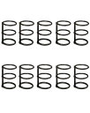 YFFSFDC ルーズリーフバインダーリング 製本用とじ具 穴径20mm 単語帳 資料保存 整理 カレンダー 手帳 アルバム【ブラック 10個セット】