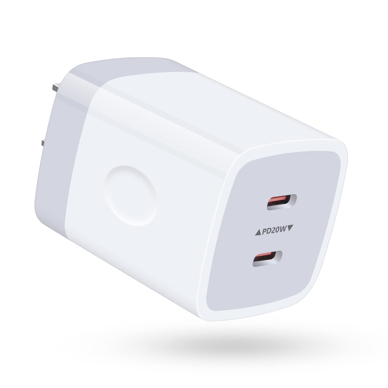 Viviber 40W (PD充電器 USB-C 2ポート) Type-C 急速充電器 タイプCコンセント【PSE適合商品】純正 ACアダプター iPhone15 電源アダプター タイプC スマホ充電器 アンドロイド充電器 USBチャージャー iPhoneシリーズ、iPad Pixel Galaxyその他Android各種対応 (ホワイト)