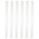 ルーズリーフ 30穴製本リング(6本入り) A4/B5/A5サイズ対応 リング径12mm 穴間隔9.5mm 高柔軟性 切り取ることができます 製本用とじ具 単語帳 資料保存 整理 カレンダー 手帳 アルバム (白)