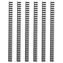ルーズリーフ 30穴製本リング(6本入り) A4/B5/A5サイズ対応 リング径12mm 穴間隔9.5mm 高柔軟性 切り取ることができます 製本用とじ具 単語帳 資料保存 整理 カレンダー 手帳 アルバム (黒)