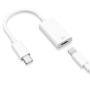 Lightning to USB C 変換アダプタ 【MFi済】 Hi-Fi イヤホン端子 オーディオ 急速充電 高速転送 通話可能 変換コネクタ ライトニング to Type C ケーブル iPhoneメスからタイプ C 対応iPhone15/16、iPad Pro、iPad 10 、mini6 、Air 4、Air 5、MacBookなど機種 全能 多機