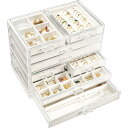 ProCase ジュエリーボックス 6段 引き出し 透明アクリル 女性 アクセサリーケース オーガナイザー 小物入れ プレゼント・Lサイズ