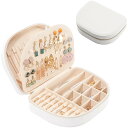 ProCase 小さなジュエリーボックス 半円形 小型宝石箱 旅行・出張用 女性 アクセサリ ジュエリー収納 ホワイト・Lサイズ